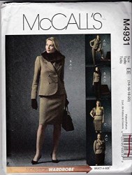 4931 MCCALLS LINED 2 BREASTED JACKET, COLLAR, SKIRT,  PANTS PATTERN  6-12 +10-16;  or 14-20 uncut